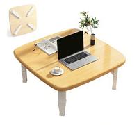 LXRHLIKG Tavolino Pieghevole Giapponese, Tavolino Basso, Gambe in Plastica PP, Quadrato, MDF di 1,5 cm di Spessore, ideale da Usare Sul Pavimento(Yellow,80cm/31in)