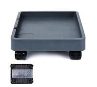 LXRHLIKG Vaschetta Raccogli-Acqua, Vasca Contenimento Liquidi con Cassetto, Vaschetta di Scarico Quadrata per Piante con Ruota Universale con Freno per Interni ed Esterni(Gray,45cm/18in)