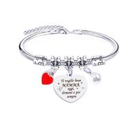LXSAZP Bracciale Festa Della Mamma, Regali Originali Personalizzato Mamma Compleanno Natale Anniversario Pasqua San Valentino, Bracciale Figlia