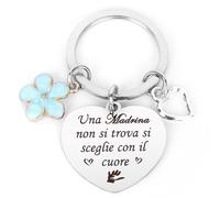 LXSAZP Regalo Madrina Battesimo Portachiavi Madrina Battesimo Regalo Battesimo Regalo Madrina Cresima Regalo Compleanno Madrina Regalo Di Natale Della Madrina Regalo Per Il Battesimo La Mia Madrina