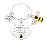LXSAZP Regalo Maestra Fine Anno Portachiavi Maestra Idee Regalo Insegnanti Regalo Maestre Regali Maestre Fine Anno Regalo Per Insegnante Maestra Professoressa Portachiavi Maestre Insegnanti Originale