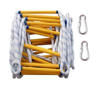 LXSEHN Scala di Emergenza, 5m Scala di Sicurezza Antincendio Ignifuga con Moschettoni Case Balconi Evacuazione Rapido e Facile da Usare, 2 a 5 Piani