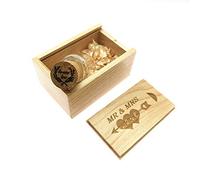 LXSINO 64 GB USB Flash Drive Drift Bottle con scatola di legno Chiave USB Pendrive per matrimonio, amici, famiglia