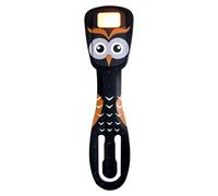 LXSINO Luce ambra (1600 K) e luce bianca (5000 K) 2 in 1 LED luce da lettura | Segnalibro a clip | Lampada da lettura per gli amanti dei libri (nero, gufo paterno)