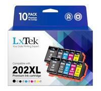 LxTek 202XL Cartucce d'inchiostro Compatibili per Epson 202 202XL per Epson Expression Premium XP-6100 XP-6005 XP-6000 XP-6105 XP-6001 (2 Nero, 2 Ciano, 2 Magenta, 2 Giallo, 2 Foto Nero, 10 Pack)