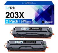 LxTek 203X CF540X 203X compatibile con HP 203X Nero 203A CF540A per HP Color Laserjet Pro M281fdw Toner per HP Color Laserjet Pro MFP M280nw M281fdw M281fdn M281cdw M254dn M254dw M254nw (2 nero)