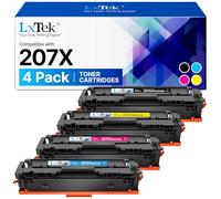 LxTek 207X Compatibile Cartuccia Toner Sostituzione per HP 207 207A 207X W2210X W2211X W2212X W2213X per HP Color Laserjet Pro MFP M283fdw M255dw M282nw M283fdn M255nw (Nero Ciano Magenta Giallo)