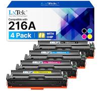 LxTek Toner 216A Con Chip Compatibili per HP 216A W2410A Toner per HP Color Laserjet Pro MFP M183fw M182n M183fdw M182nw M155a M155dw M155nw M182 M155 Stampante (Nero Ciano Giallo Magenta, 4-Pack)