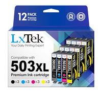 LxTek 503XL Cartucce Compatibili per 503 503XL Multipack per Expression XP-5200 XP-5205 XP5200 XP5205, Workforce WF-2960DWF WF-2965DWF WF-2960 WF-2965(3Nero, 3Ciano, 3Magenta, 3Giallo,12-Pack)