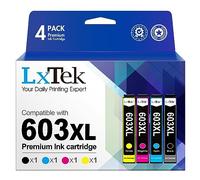 LxTek 603XL Compatibili Cartucce d'inchiostro per Epson 603 603XL per Expression Home XP-3100 XP-4100 XP-2100 XP-2105 XP-3105 WF-2850 WF-2835 WF-2830 (Nero Ciano Magenta Giallo, 4-Pack)