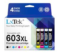 LxTek 603XL Compatibili Cartucce d'inchiostro per Epson 603 603XL per Expression Home XP-3100 XP-4100 XP-2100 XP-2105 XP-3105 WF-2850 WF-2835 WF-2830 (Nero Ciano Magenta Giallo, 4-Pack)