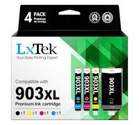 LxTek 903 cartucce per stampante 903 XL Multipack 903XL Compatibile con HP 903 903 Multipack per cartucce HP Officejet 6950 6960 Officejet Pro 6970 (Nero,Ciano, Magenta, Giallo)