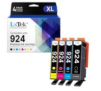 LxTek 924 cartucce 924 Multipack 924e compatibili con cartucce HP 924 per cartucce HP Officejet Pro 8132e per Officejet Pro 8122e 9120e 9730e 8124e 8120e 8130e, confezione da 4 pezzi, senza chip