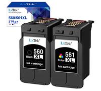 LxTek Cartucce d'inchiostro Sostituzione per Canon 560 561 PG-560XL CL-561XL per Pixma TS5350 TS5351 TS5352 TS5353 TS7450 TS7451 (Nero Tri-Colore, 2-Pack)