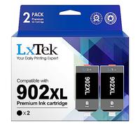 LxTek - Cartuccia di ricambio compatibile per stampanti HP 902XL 902, colore: Nero da utilizzare con stampanti Officejet 6978 6968 6962 6954 6975 (confezione da 2)