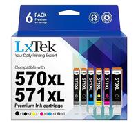 LxTek Compatibile Cartucce per Canon 570 571 XL per Pixma MG7700 6-Pack