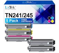 LxTek Compatibili Cartucce di Toner Sostituzione per Brother TN241 TN245 per HL-3140CW HL-3150CDW HL-3170CDW MFC-9140CDN MFC-9340CDW MFC-9330CDW DCP-9020CDW (Nero Ciano Magenta Giallo, 5-Pack)
