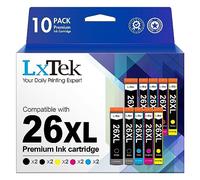 LxTek Compatibili Cartucce d'inchiostro Sostituzione per Epson 26 XL 26XL per Expression Premium XP-510 XP-520 XP-600 XP-610 XP-615 XP-620 XP-700 XP-720 XP-800 (Nero Ciano Magenta Giallo, 10-Pack)