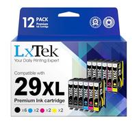 LxTek Compatibili Cartucce d'inchiostro Sostituzione per Epson 29 29XL per Expression Home XP-342 XP-245 XP-442 XP-235 XP-335 XP-432 XP-435 XP-332 XP-345 XP-247 (Nero Ciano Magenta Giallo, 12-Pack)