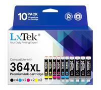 LxTek Compatibili Cartucce d'inchiostro Sostituzione per HP 364 364XL per Photosmart 5520 5510 6510 6520 7510 7520 per Deskjet 3070A 3520 per Officejet 4610 4620 (Nero Ciano Magenta Giallo, 10-Pack)