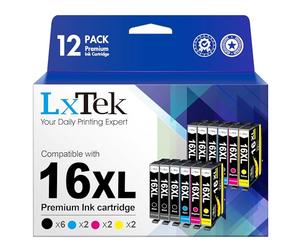 LxTek Compatibili Cartucce per Epson 16 XL per Workforce WF-2630 12-Pack