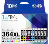 LxTek Compatibili Cartucce per HP 364 364XL per Photosmart 5520 10-Pack
