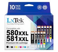 LxTek PGI-580XXL CLI-581XXL - Cartucce di inchiostro compatibili per Canon 580XXL 581XXL per TS6150 TS6151 TS6250 TS6251 TS8150 TS8151 TS8250 TS8252 TS8350 TS9150 TR75550 TS750 705 TR. 8550 (10