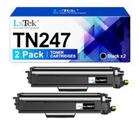 LxTek TN 247 TN-247 Compatibili Cartucce di Toner Sostituzione per Brother TN247 TN247BK TN243 per MFC-L3770CDW L3750CDW L3730CDN per DCP-L3550CDW per HL-L3210CW L3230CDW L3270CDW (Nero, 2-Pack)