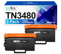 LxTek TN 3480 TN3480 - Toner compatibile con Brother TN-3480, nero per Brother HL-L5100DN HL-L5000DN MFC-L5750DW DCP-L5500DN (nero, confezione da 2)