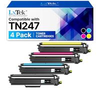 LxTek TN247 TN243CMYK Toner Compatibile per Brother TN-243CMYK TN-247 TN-243 per Toner Brother DCP-L3550CDW MFC-L3730CDN MFC-L3750CDW MFC-L3770CDW HL-L3230CDW (Nero Ciano Giallo Magenta, 4-Pack)