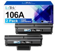 LxTek W1106A 106A Toner compatibile con HP 106A Toner per HP Laser MFP 137fwg Toner Nero per HP Laser 107w Toner 107a 107r MFP 137fwg 137fnw 135wg 135w 135a 135r (nero, confezione da 2)