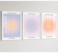 LXTOPN Aura - Set di poster ispiratori spirituali, stile minimalista, moderno e minimalista, per camera da letto, ufficio, soggiorno, non incorniciato (3 x 30 x 40 cm, TSH1)