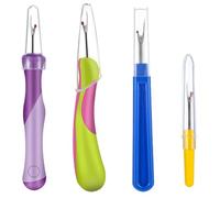 LXUEJIE Set di 4 strumenti per tagliare le cuciture, colorati, con cappuccio protettivo, tagliafilo professionale per rimuovere orli indesiderati