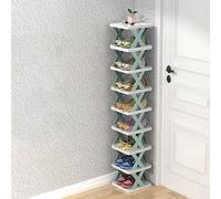 LXURY Scarpiera Pieghevole Multistrato Torre per Scarpe Verticale Scaffale A Torre Portaoggetti per Organizzatori E Contenitori Scarpiera Slim Salvaspazio Scarpiera Alta E Stretta,Blu,4 Tiers