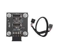 LXWalibrex Adattatore a presa frontale dual USB 3.1, cavo di prolunga per header della scheda madre da USB 3.1 a USB 2.0 a 9 pin e 10 pin con pad magnetico per l’aggiornamento del case del