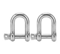 LXWalibrex Grillo di Ancoraggio con Perno a Vite M16 da 2 Pezzi Grillo a Forma di D per carichi Pesanti in Acciaio Inossidabile 304 per Braccialetti Paracord
