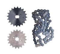 LXWalibrex Set di catena 420 con pignone anteriore da 19 denti e pignone posteriore a foro a H da 20 denti, kit di ricambio in acciaio per ATV e motocicli leggeri, di trasmissione
