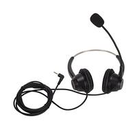 Lxwraptorial H360D - Auricolare telefonico binaurale da 2,5 mm per call center, con microfono a cancellazione del rumore HD, connettore da 2,5 mm, ideale per teleconferenze in ufficio, servizio