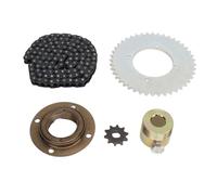 Lxwraptorial Kit di catena, pignone da 10 denti e da 44 denti per T8F, catena in acciaio da 116 maglie con connettore dorato da 16 mm, set completo di trasmissione per mini moto, scooter, ATV e