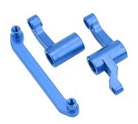 Lxwraptorial Set di assemblaggio del gruppo dello sterzo in lega di alluminio 18109, assieme dello sterzo per auto RC 1/18, ricambio durevole con maggiore resistenza e controllo di precisione (Blu)