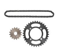 Lxwraptorial Set di pignoni per catena 420, pignone anteriore in acciaio da 16 denti e pignone posteriore da 34 denti con catena a 60 maglie, per veicoli fuoristrada tutto terreno, go-kart e