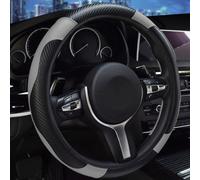 LXWUVIDD Coprivolante Auto per Fiat Panda II 4x4 Hatchback 2004 2005 2006 2007 2008 2009 2010, Copertura Volante Pelle Traspirante Resistente Antiscivolo Accessori Auto Interno, Gray