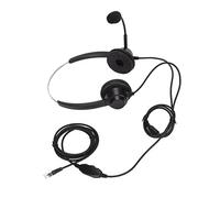 Lxwythozoan Cuffia per servizio clienti con cancellazione del rumore, connettore RJ9, auricolare cablato binaurale per telefono con microfono, ideale per telefoni VOIP, call center d’ufficio e