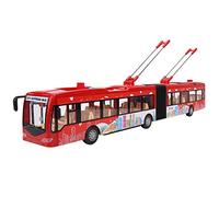 Lxwythozoan Giocattolo elettronico di autobus per bambini, veicolo educativo a inerzia con luci e suoni, riproduce musica e poesie, porta interattiva e asta retrattile per bambini