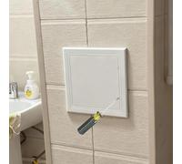 LXXW Pannello di accesso Pannello di accesso in plastica for bagno autoadesivo, sportello ispezione dell'impianto idraulico con apertura a vite(150x150mm/6x6in)