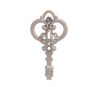 LXYAYY 1 Paio di Ganci per Tende Europei in Lega con Corona per Tende fissati al Muro(Silver)