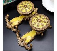 LXYAYY 2 Pezzi/Set Ganci per fermacravatta per Tende fermacravatta Camera da Letto Soggiorno Accessori Decorativi per Tende da Parete Gancio(Yellow)