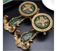 LXYAYY 2 Pezzi/Set Ganci per fermacravatta per Tende fermacravatta Camera da Letto Soggiorno Accessori Decorativi per Tende da Parete Gancio(Green)