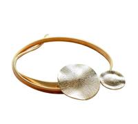 LXYAYY Coppia di Fascette per Tende Rotonde a Foglia, Confezione da Due Ganci per Tende in Ottone retrattili