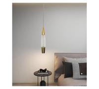 LXYAYY Creative Rocket Acrilico Metallo Trasparente Oro Lampada a Sospensione per Camera da Letto Soggiorno Ristorante Studio Decorazione Luce, Illuminazione Moderna